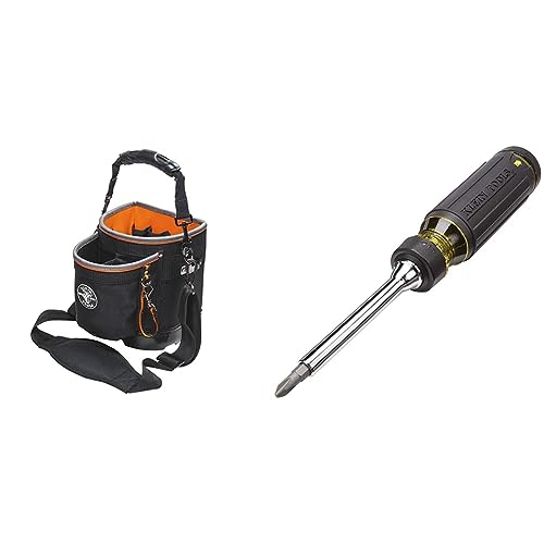Klein Tools 55419SP-14 Tool Bag with Shoulder Strap, 14 Pockets O8402