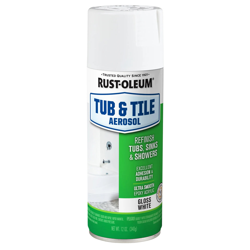 Rust-Oleum Tub and Tile Aerosol Paint 280882, 12 oz I5026