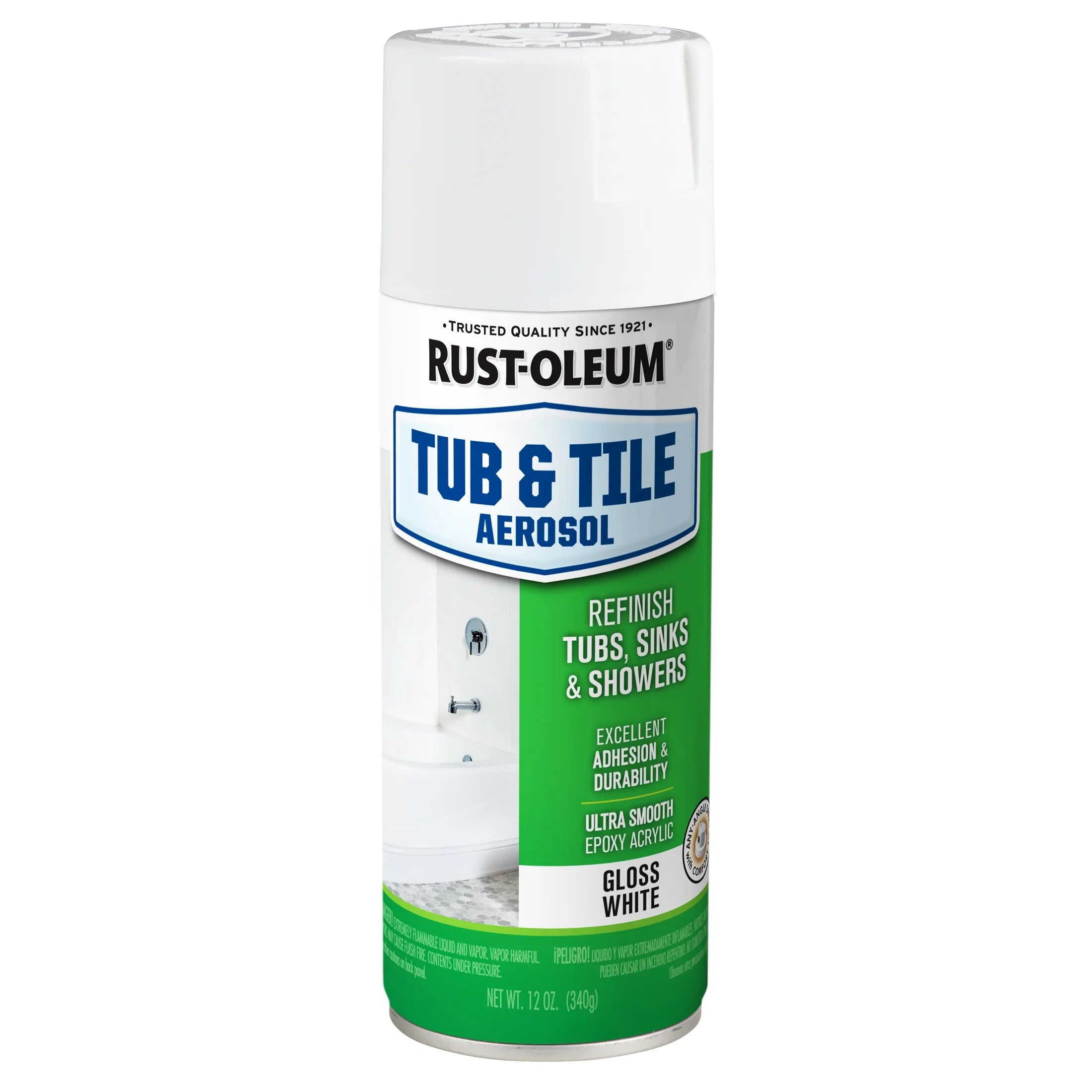 Rust-Oleum Tub and Tile Aerosol Paint 280882, 12 oz I5026