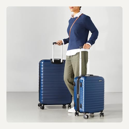 Amazon Basics 21" Hardside Carry-On Luggage with Wheels, Expandable, Black L489