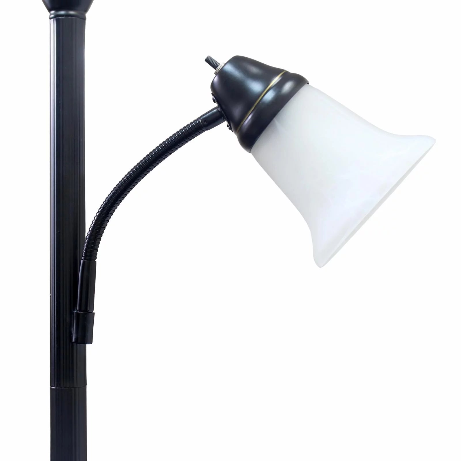 Elegant Designs 2-Light Floor Lamp with White Marble Glass G568