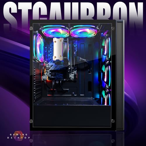 STGAubron Gaming PC Desktop, GeForce RTX 2060 Super, Intel Core i7, 16G DDR4, 1T SSD, Windows 11 Z1287