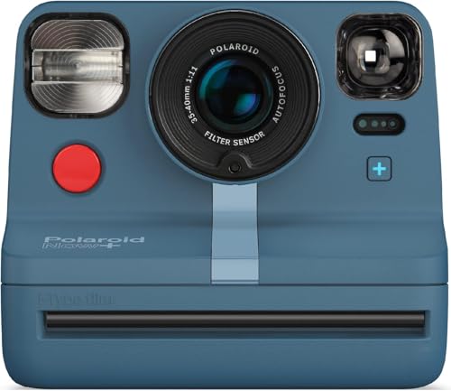 Polaroid Now+ Blue Gray Instant Film Camera with Bonus Lens Filter Set W45365