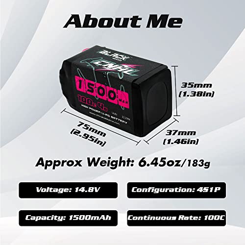 CNHL 1500mAh 130C 4S Lipo Battery with XT60 Plug for FPV Drone Racing G868