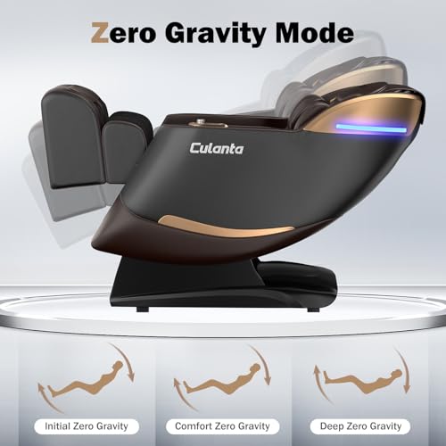 Culanta Massage Chair Full Body Zero Gravity SL-Track Shiatsu Recliner with Airbags and Heating (U1-Black) B954830
