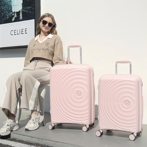 LARVENDER Luggage Sets 3 Piece, 20in Carry On PP Hardshell Suitcase with Spinner Wheels Q3160