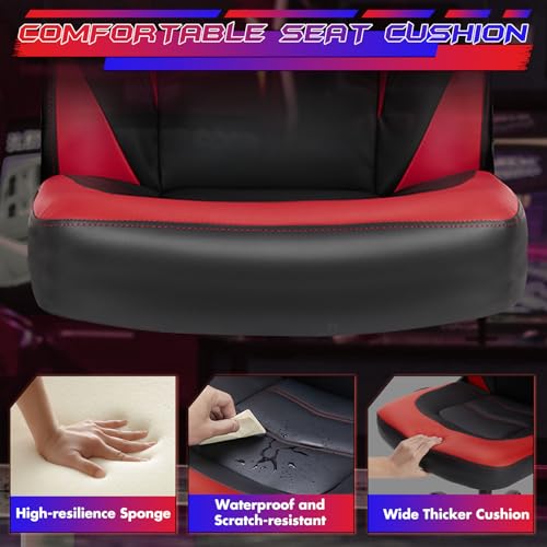 Sweetcrispy Ergonomic Gaming Desk Chair with Flip-up Armrest, Black Blue C253