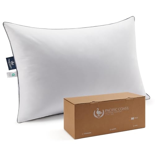 Pacific Coast Feather and Down Bed Pillows for Side and Back Sleepers, King 2 Pack H8237