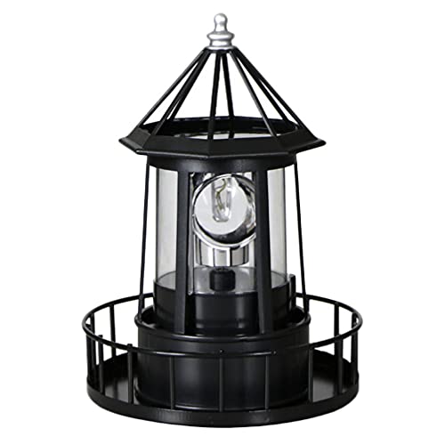 Lighthouse Decor Solar Powered Revolving LED Garden Lamp B294