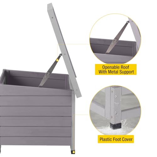 Aivituvin Cat House Outdoor Indoor Insulated Shelter with Escape Door R3178