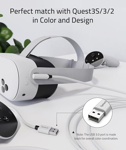 Syntech Link Cable 16FT USB 3.0 to USB C for Meta Quest 3/3S/2, PCVR & SteamVR X45404