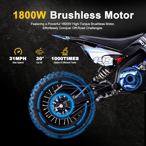 MotoTec 48v Pro Electric Dirt Bike 1800w Lithium Pink L9605
