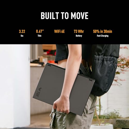 ASUS TUF Gaming A14 Copilot+ PC Gaming Laptop, 14” 165Hz Display, AMD Ryzen AI 7, NVIDIA GeForce RTX 4050, 16GB RAM, 512GB SSD, Windows 11 Home Q36747