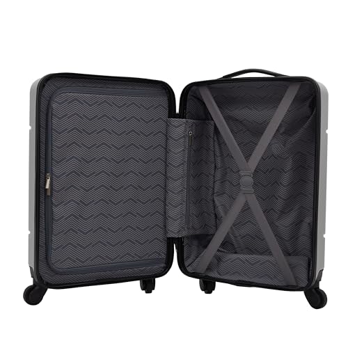 Travelers Club Skyline Spinner Luggage, Gray, 22-Inch Carry-On L8594