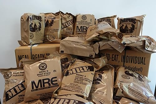 Food Dude 82nd Military MRE Surplus 2025 Inspection - 4 Pack Meals Ready to Eat with Heater Packs M48773