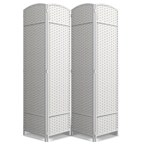 Sorbus 8-Panel Black Room Divider, 6 ft Tall Folding Privacy Screen T242