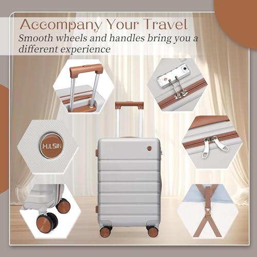 Hardside Carry-on Luggage 20 Inch with Spinner Wheels and TSA Lock J743