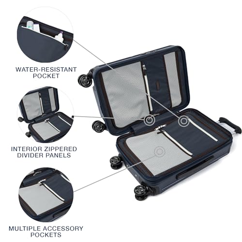 Travelpro Platinum Elite Hardside Expandable Carry-On Luggage, 8 Wheel Spinner, TSA Lock, 20-Inch X826544
