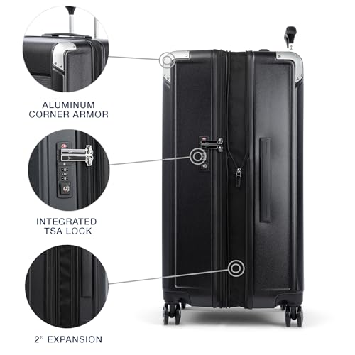 Travelpro Platinum Elite Hardside Expandable Carry-On Luggage, 8 Wheel Spinner, TSA Lock, 20-Inch X826544