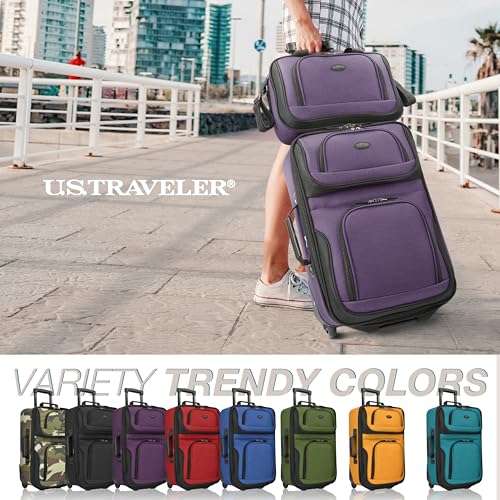 U.S. Traveler Rio Expandable Carry-on Luggage, Orange R95197