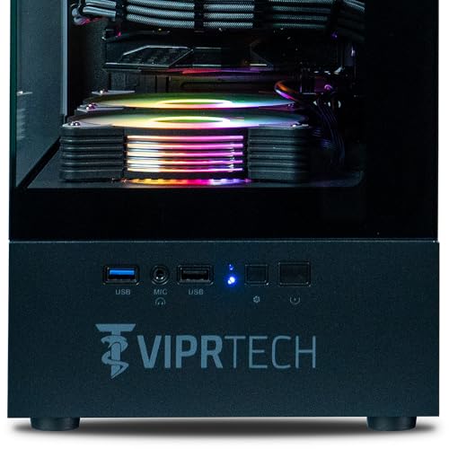 ViprTech Stryker 4.0 Liquid-Cooled Gaming PC, AMD Ryzen 7, RTX 4060, 32GB RAM, 1TB SSD, White N414