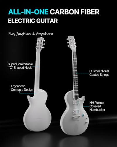Enya Electric Guitar Inspire 39" Carbon Fiber with Wireless Speaker and Gig Bag Y562682