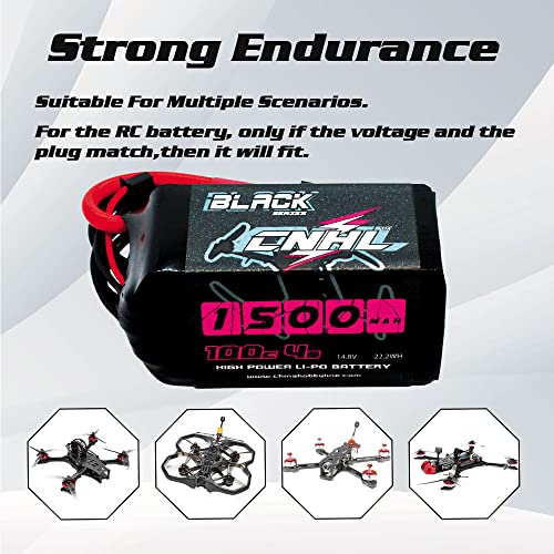 CNHL 1500mAh 130C 4S Lipo Battery with XT60 Plug for FPV Drone Racing G868