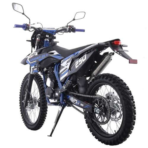 X-PRO Knight DLX 250 Dirt Bike 5-Speed Manual Blue F963
