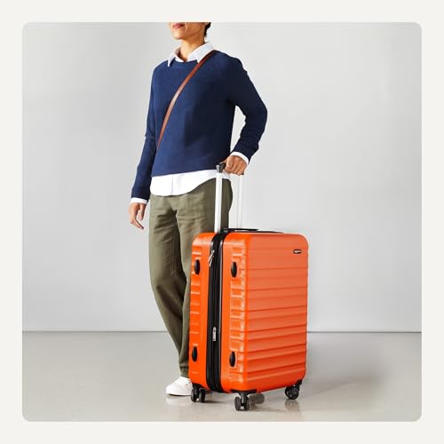 Amazon Basics 21" Hardside Carry-On Luggage with Wheels, Expandable, Black L489