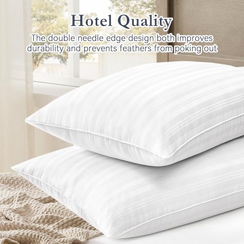puredown® Goose Feathers and Down White Pillows King Size Set of 2 G471477