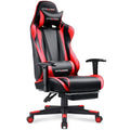 GTRACING Gaming Chair with Footrest, Ergonomic Reclining, Blue C551