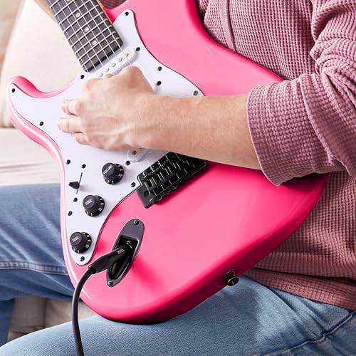 LyxPro Electric Guitar 39" Beginner Starter Kit with 20W Amp, Black B69338