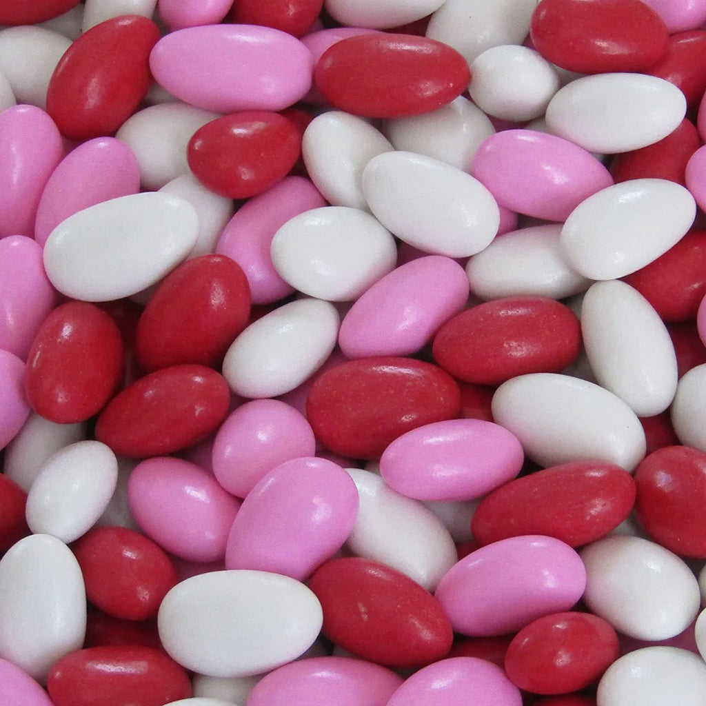 Red Pink & White Jordan Almonds Mix by It's Delish, 5 LBS Bulk Bag  Valentines and Mothers Day Girl Theme Bulk Party Favors Almond Nut Coated in Sweet Hard Candy Shell - Vegan & Kosher