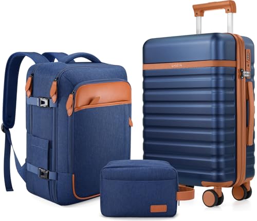 Luggage Sets 3 Piece, Carry On 20 Inch Hardside Suitcase with Spinner Wheels and TSA Lock J67858