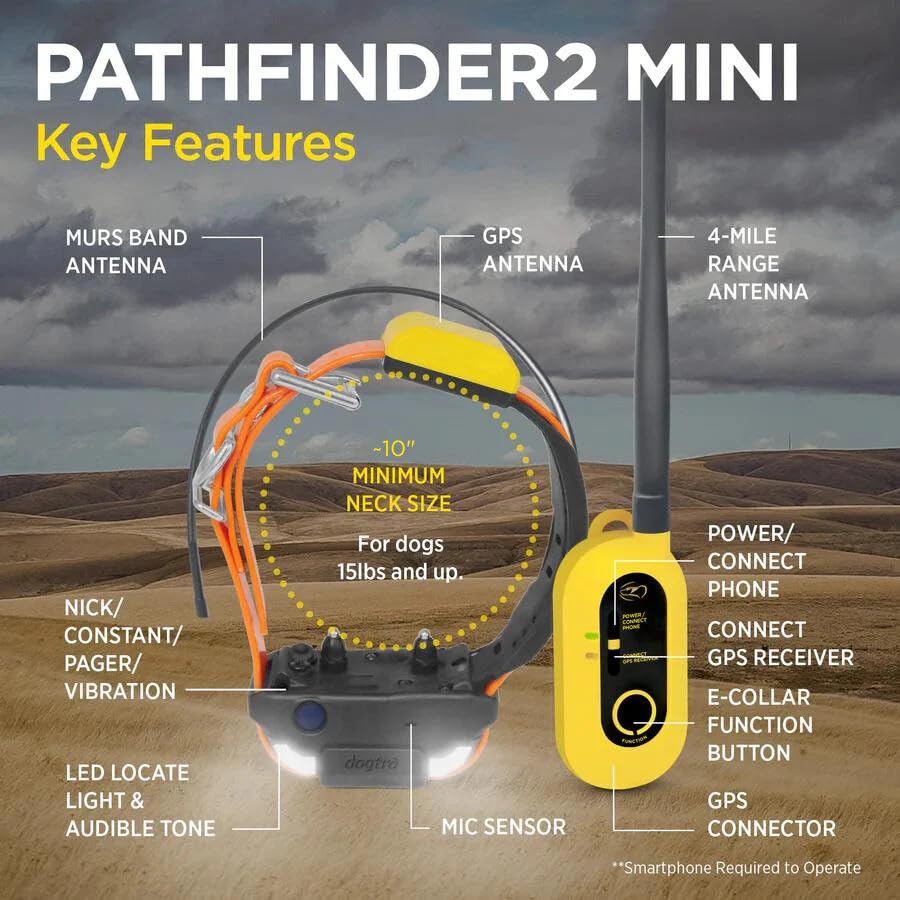 Dogtra Pathfinder 2 GPS Dog Tracker e Collar 9 Mile Range Waterproof Y2564