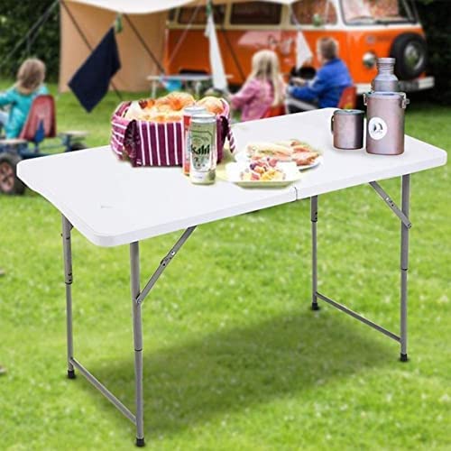 6ft Folding Table White Plastic Portable Indoor Outdoor K370