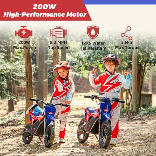 E500 36V Kids Electric Dirt Bike 700W Motor Off-Road Motorcycle for Ages 4-8 J84202