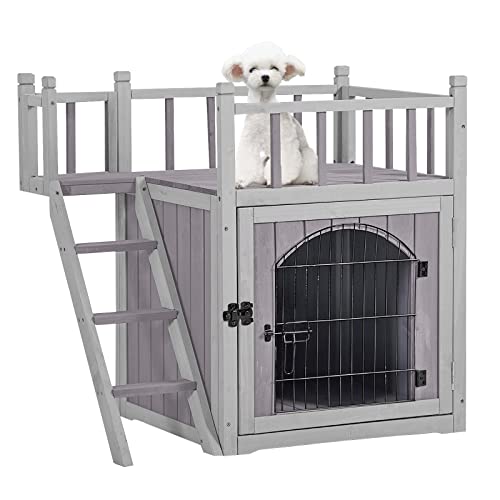Aivituvin Cat House Outdoor Indoor Insulated Shelter with Escape Door R3178