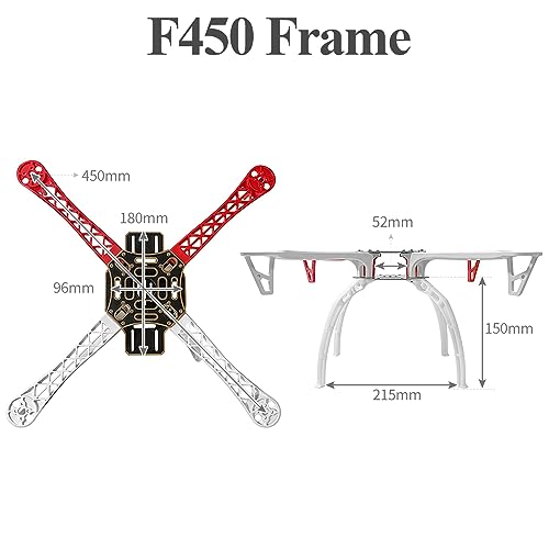 HAWK'S WORK F450 Drone Kit DIY Quadcopter Set with Pixhawk GPS and Brushless Motor X224