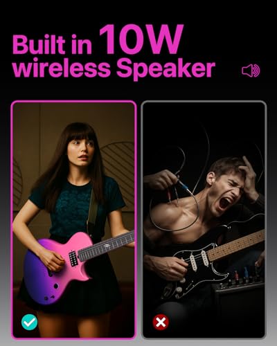 Enya Electric Guitar Inspire 39" Carbon Fiber with Wireless Speaker and Gig Bag Y562682