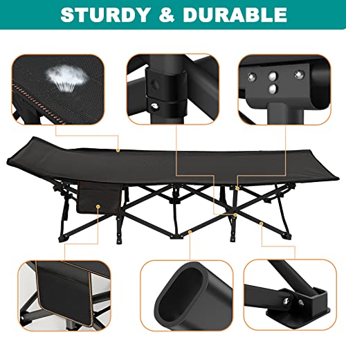 NAIZEA Folding Camping Cot for Adults, Adjustable Reclining Chair N72576