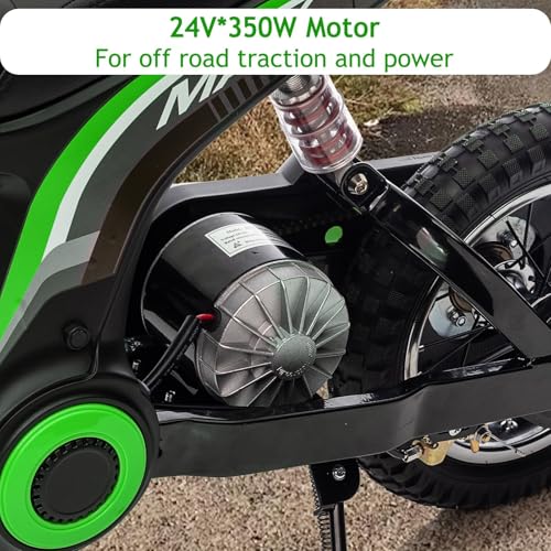 24V 350W Kids Electric Dirt Bike, 3-Speed, Off-Road Ride-On Motorcycle S465