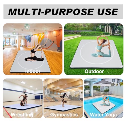 Inflatable Wrestling Mat for Adults & Kids with Air Pump, Portable MMA Training Mat Z465