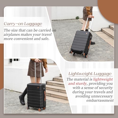 Hardside Carry-on Luggage 20 Inch with Spinner Wheels and TSA Lock J743