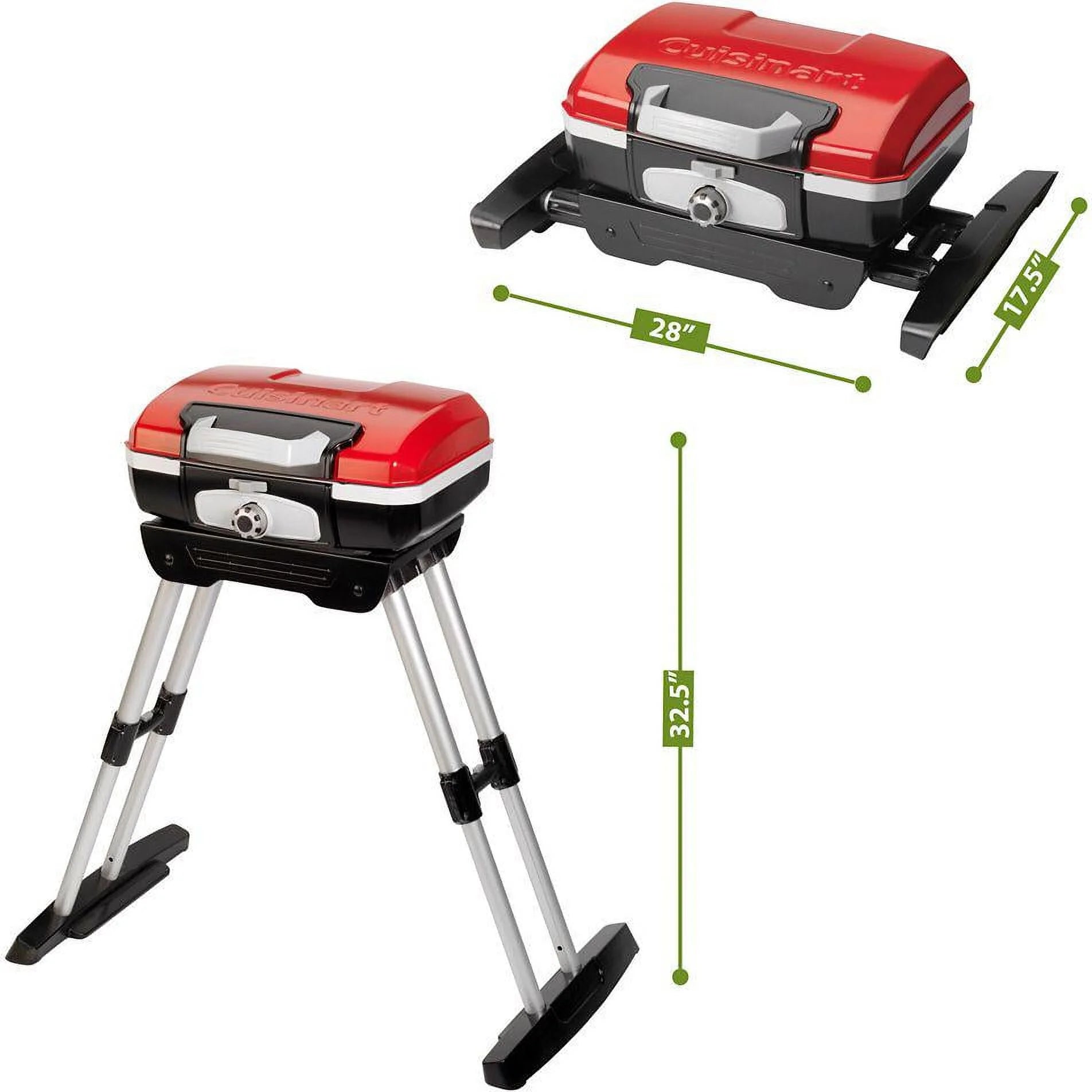 Cuisinart Petit Gourmet Portable LP Gas Grill with VersaStand S358