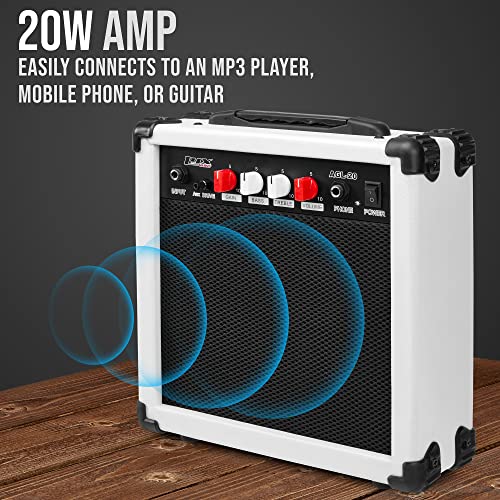 LyxPro Electric Guitar 39" Beginner Starter Kit with 20W Amp, Black B69338