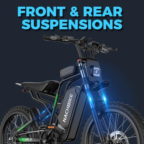 6000W Electric Dirt Bike for Adults, 60V 25Ah Removable Battery, Full Suspension U76650