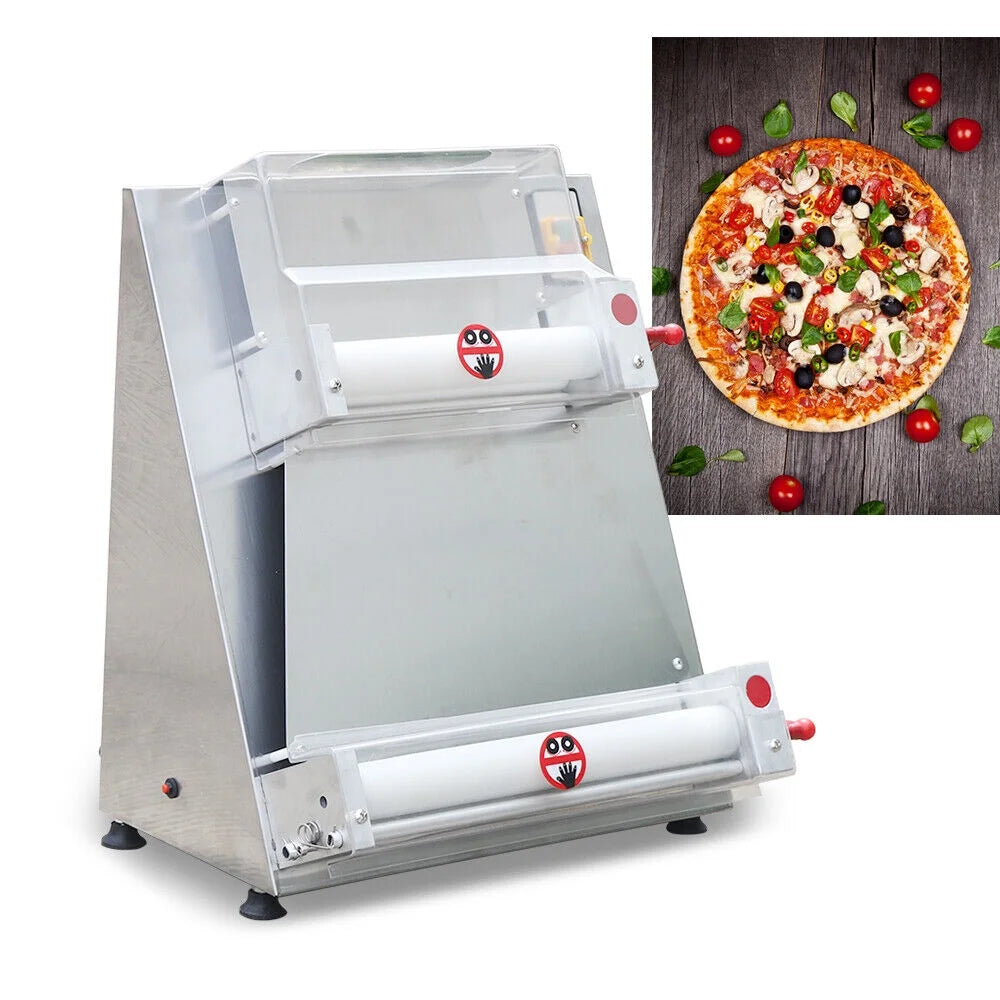 Fichiouy Pizza Press Machine 110V Automatic Dough Roller Sheeter A380