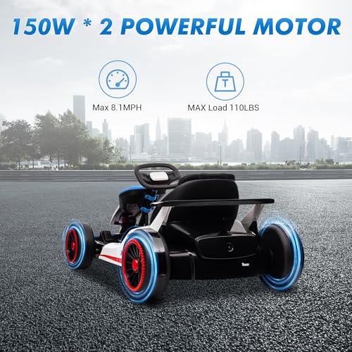 24V Electric Go Kart Drifting Ride On Car for Kids 6-12 Years Old T574114