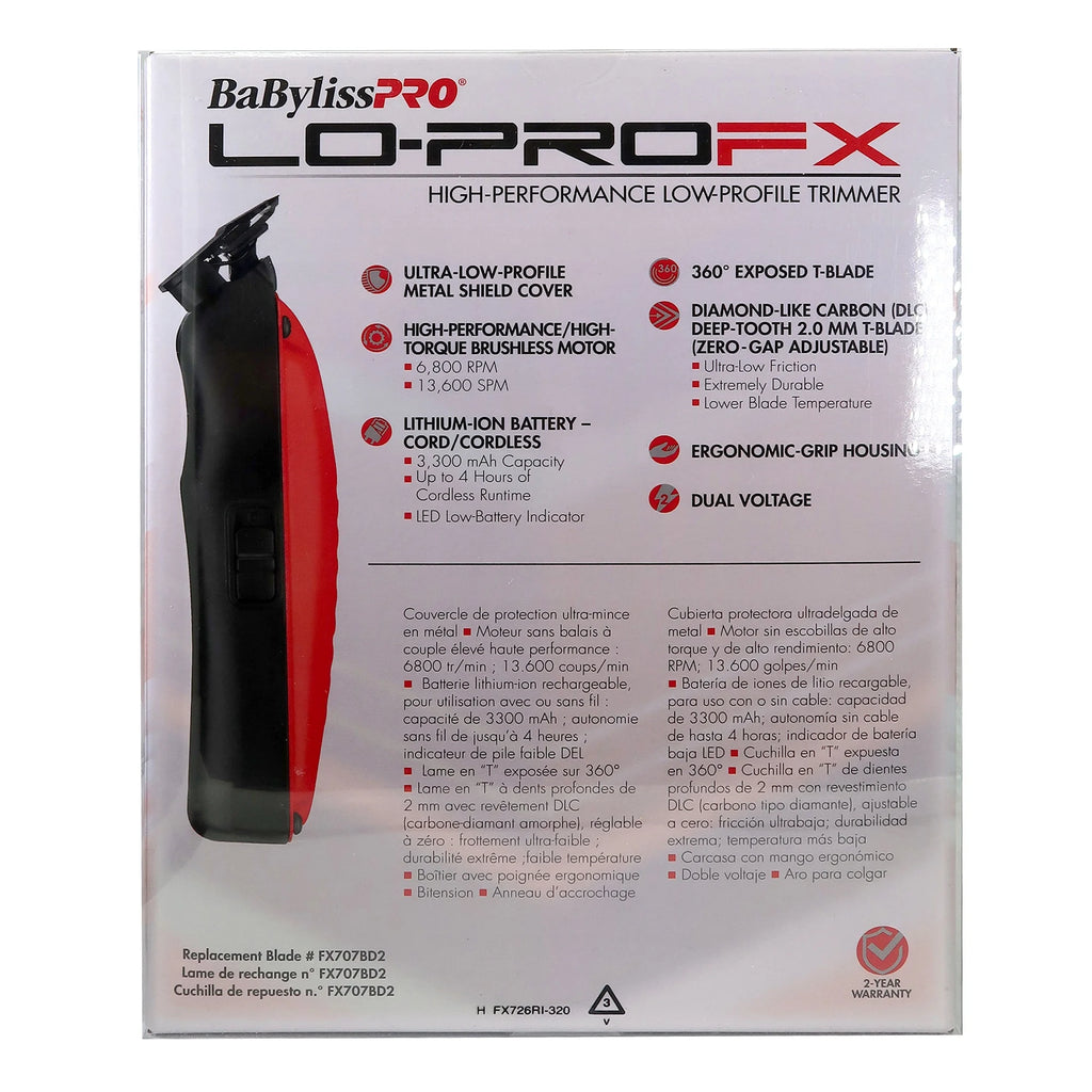 BaByliss PRO LO-PRO FX Trimmer Van DA' Goat, Red K706